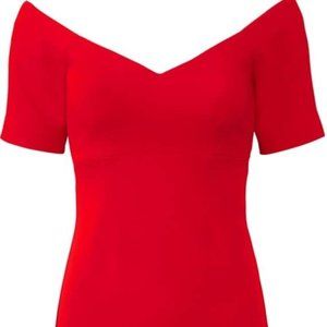 Red Midi Sheath Dress